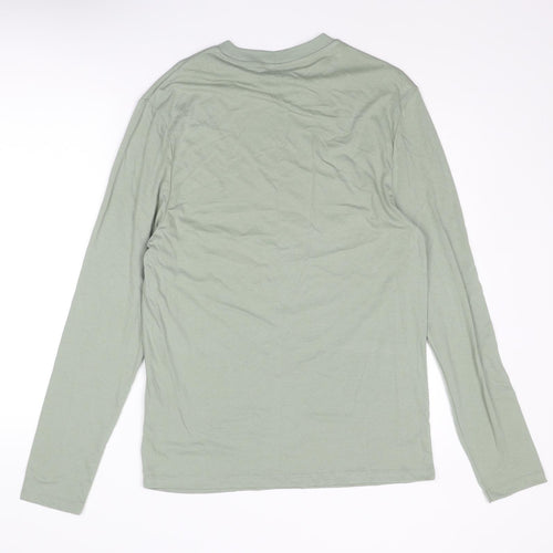 ASOS Mens Green Cotton T-Shirt Size S Round Neck
