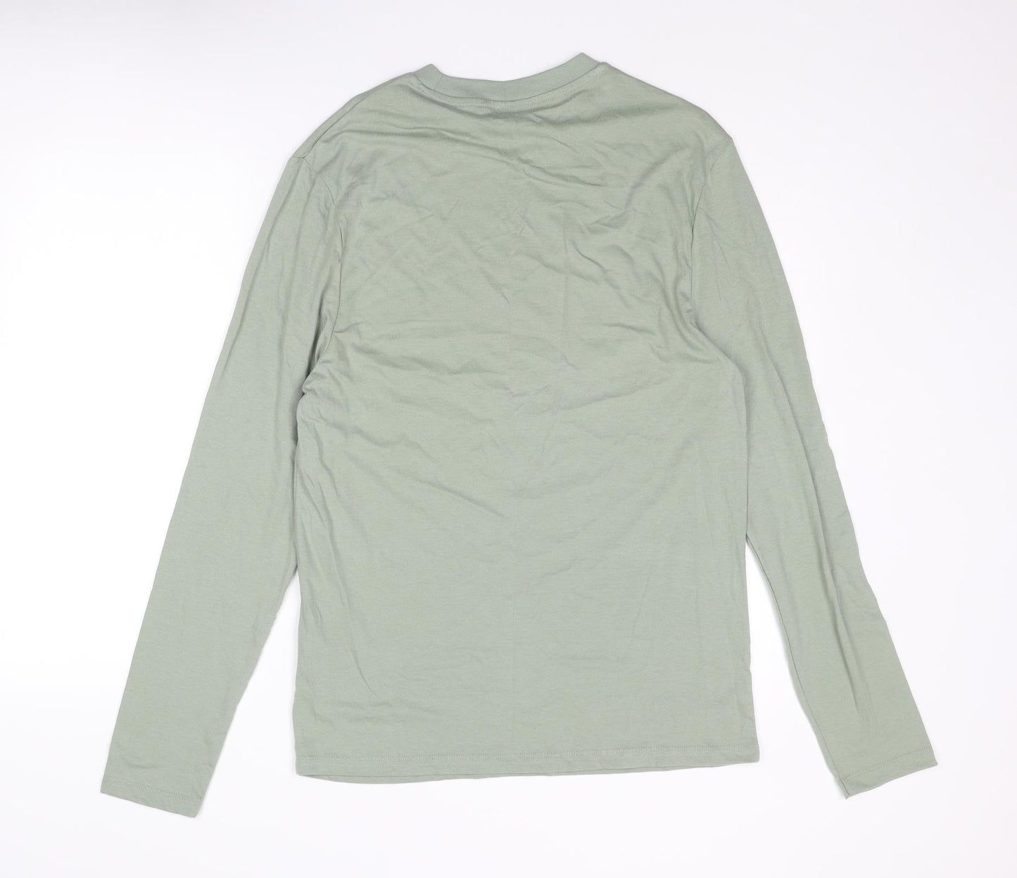 ASOS Mens Green Cotton T-Shirt Size S Round Neck