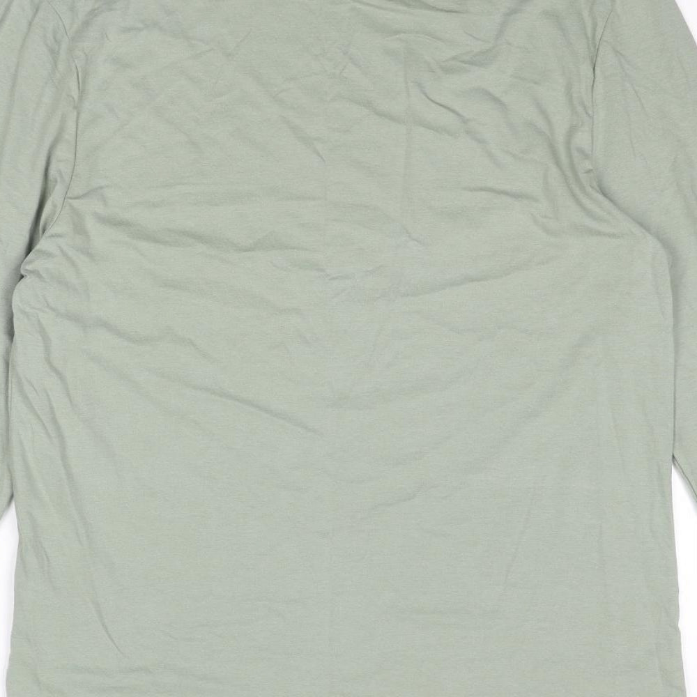 ASOS Mens Green Cotton T-Shirt Size S Round Neck