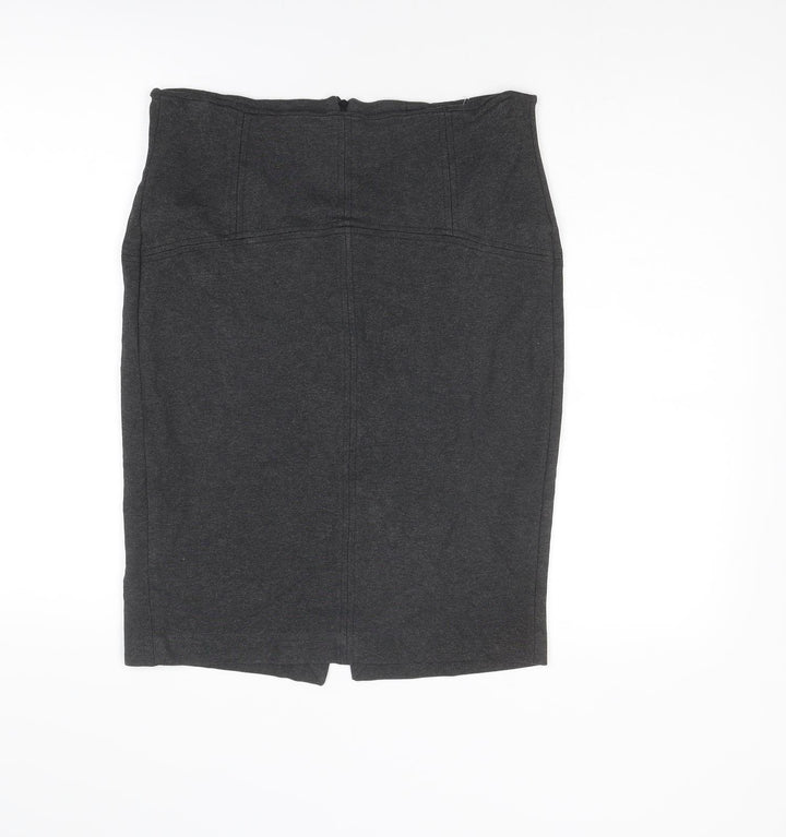 Zara Womens Grey Polyester Straight & Pencil Skirt Size XL