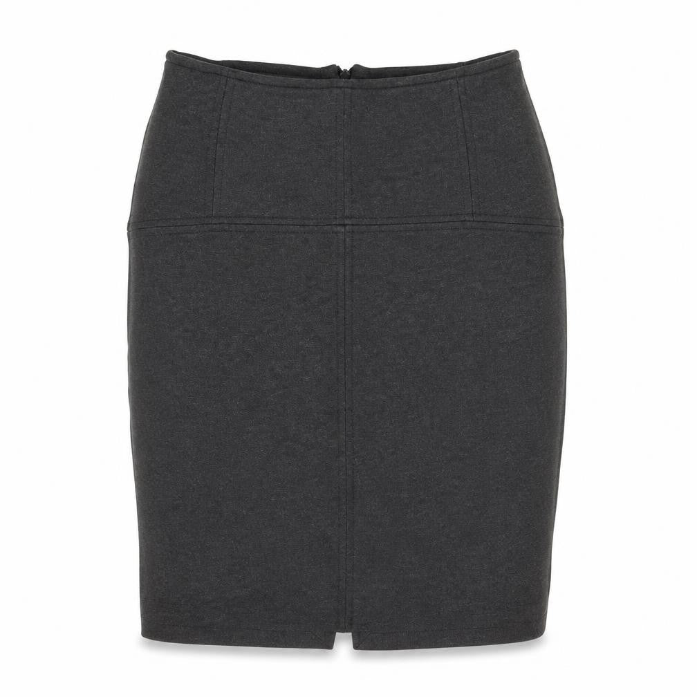 Front view of Zara women’s grey polyester straight & pencil skirt, size XL