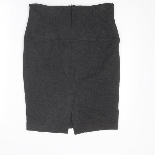 Zara Womens Grey Polyester Straight & Pencil Skirt Size XL