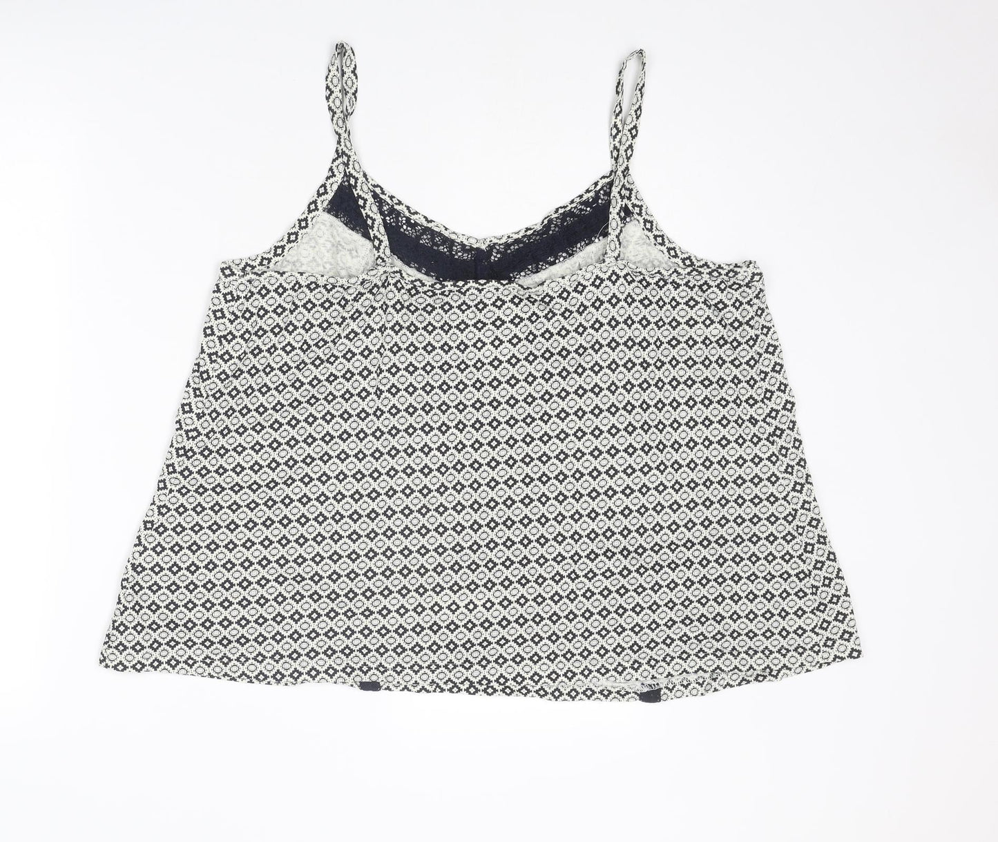 Marks and Spencer Womens Blue Geometric Cotton Camisole Tank Size 22 V-Neck
