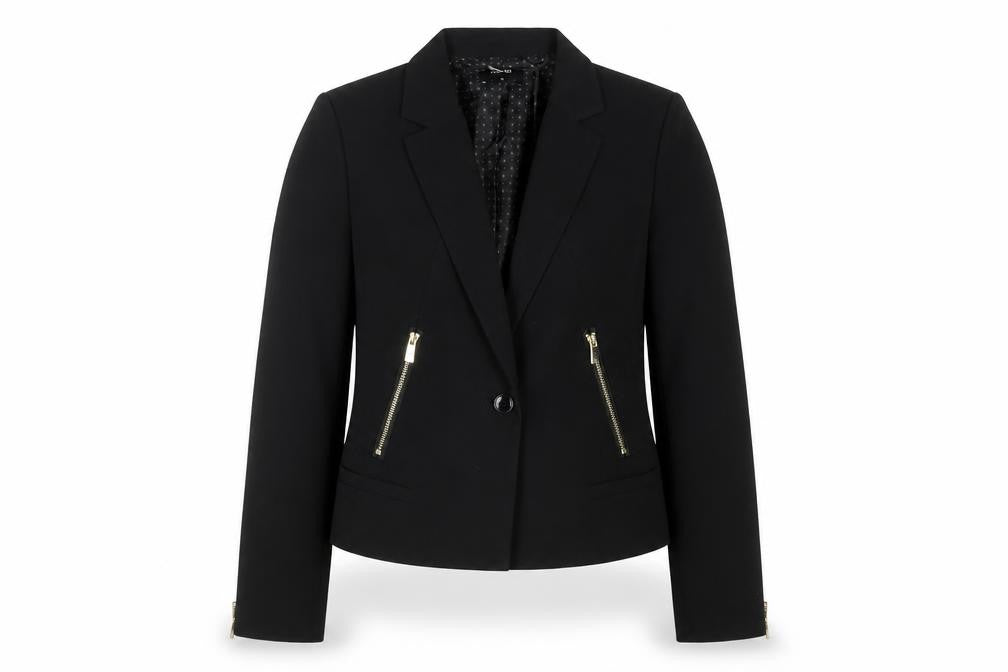 Oodji Womens Black Polyester Jacket Blazer Size 10