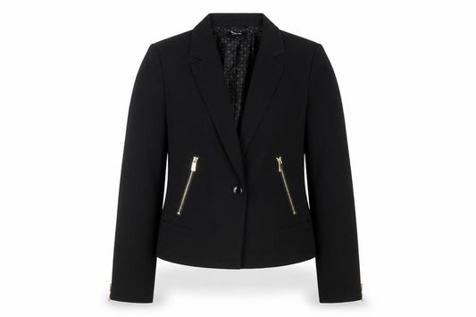 Oodji Womens Black Polyester Jacket Blazer Size 10