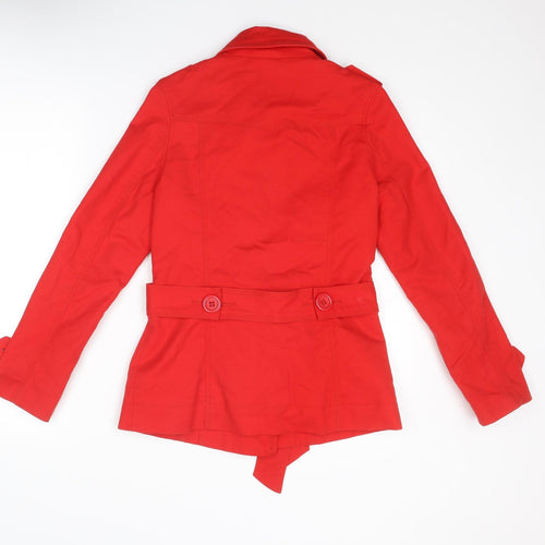 Oasis Womens Red Jacket Size S Button