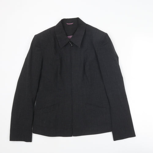 Principles Womens Grey Jacket Size 12 Zip