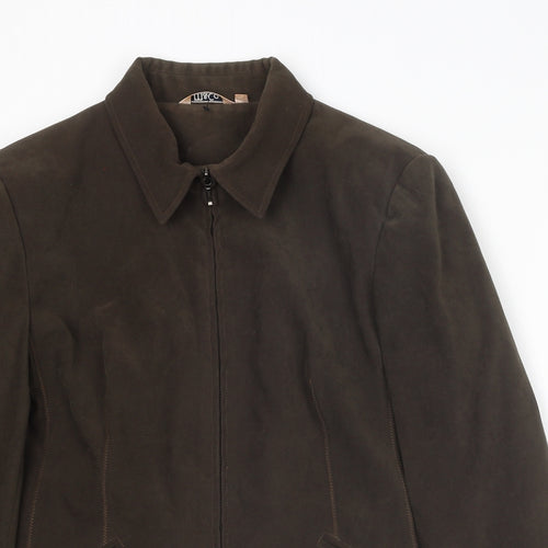 M&Co Womens Green Jacket Size 16 Zip