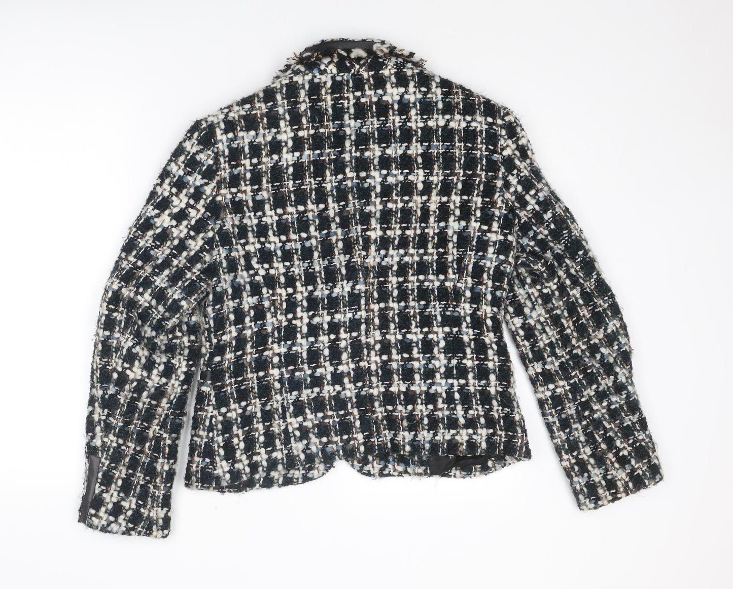 Kookai Womens Multicoloured Geometric Jacket Blazer Size 14 Button - Boucle Tweed