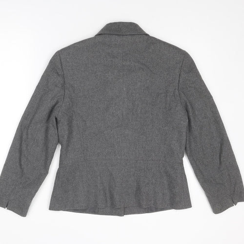 Gelco Womens Grey Jacket Blazer Size 12 Button