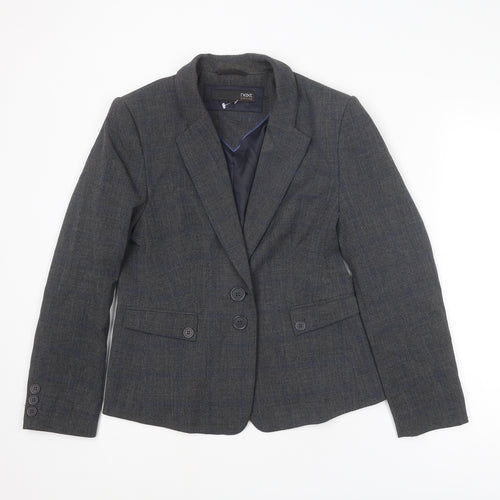 NEXT Womens Grey Polyester Jacket Blazer Size 14