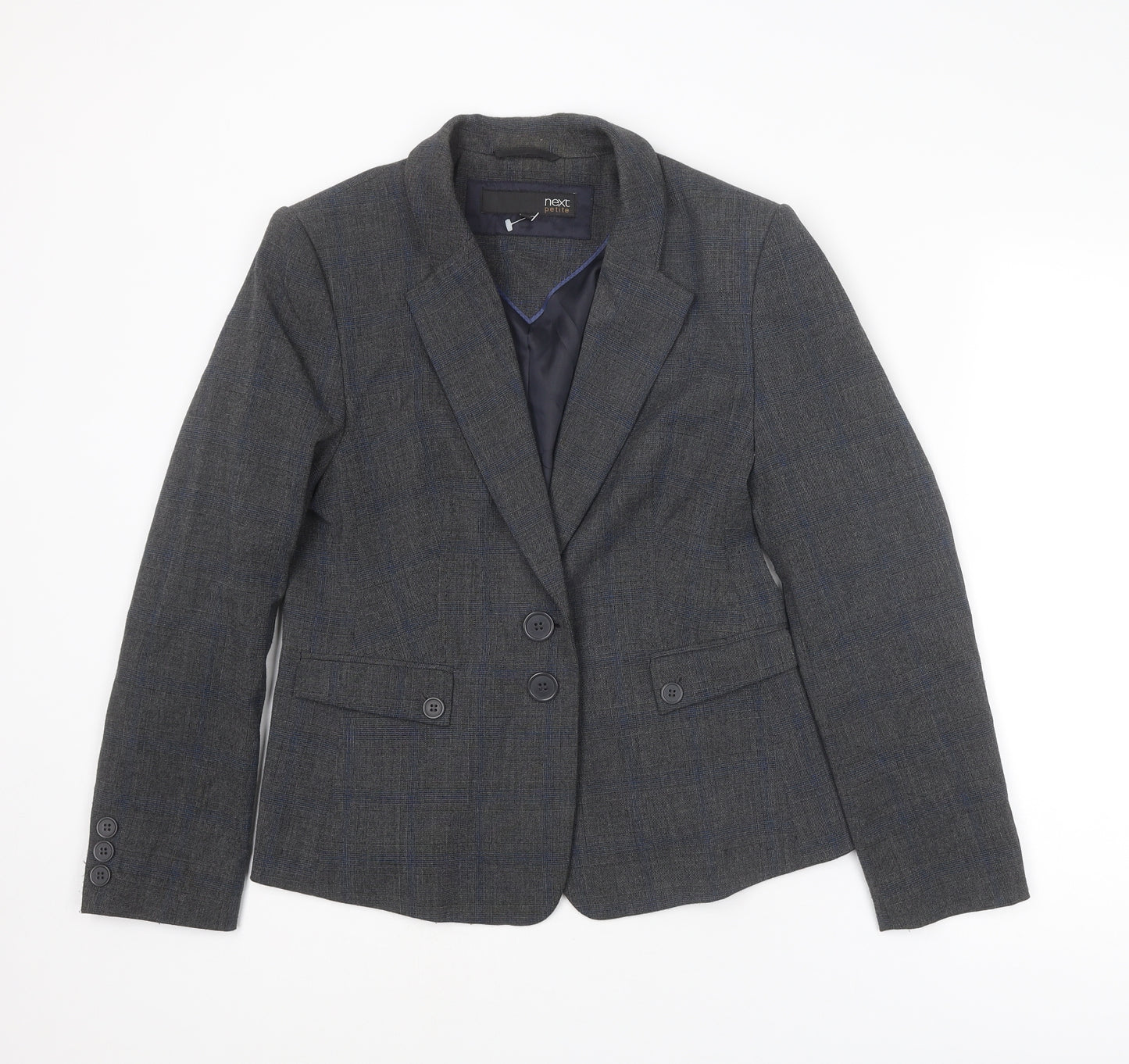 NEXT Womens Grey Polyester Jacket Blazer Size 14
