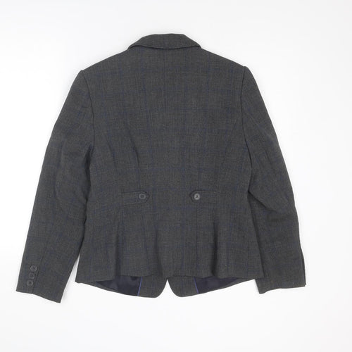 NEXT Womens Grey Polyester Jacket Blazer Size 14