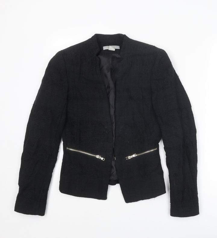 H&M Womens Black Jacket Blazer Size 6