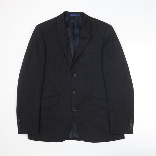 NEXT Mens Black Polyester Jacket Suit Jacket Size 40 Regular