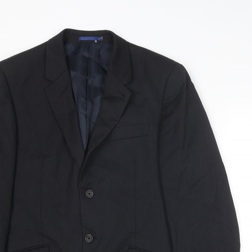 NEXT Mens Black Polyester Jacket Suit Jacket Size 40 Regular