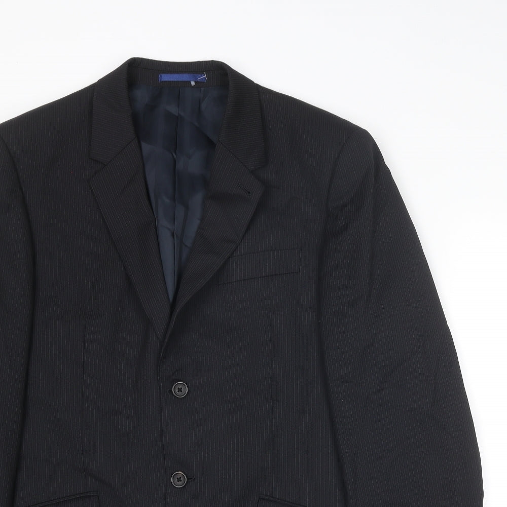 NEXT Mens Black Polyester Jacket Suit Jacket Size 40 Regular