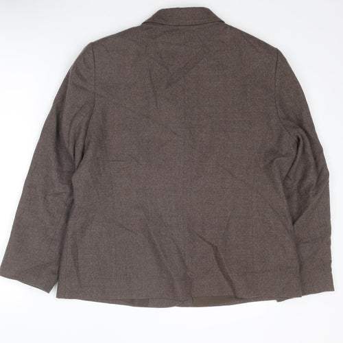 Eastex Womens Brown Jacket Blazer Size 18 Button