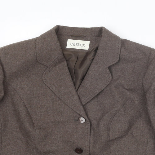 Eastex Womens Brown Jacket Blazer Size 18 Button