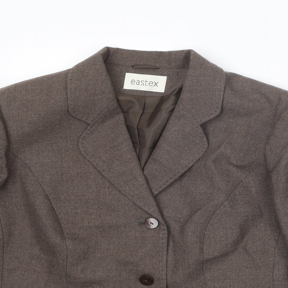 Eastex Womens Brown Jacket Blazer Size 18 Button