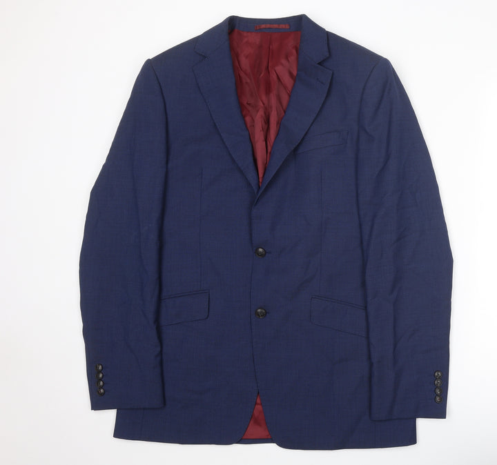 Marks and Spencer Mens Blue Wool Jacket Suit Jacket Size 40 Regular