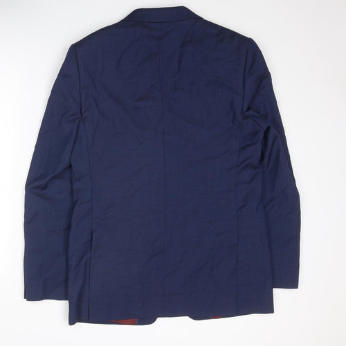 Marks and Spencer Mens Blue Wool Jacket Suit Jacket Size 40 Regular