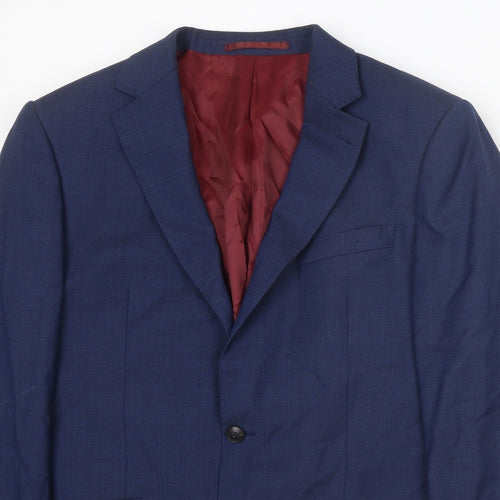 Marks and Spencer Mens Blue Wool Jacket Suit Jacket Size 40 Regular