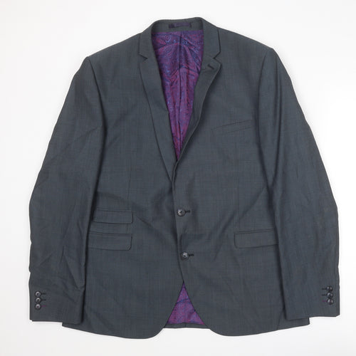 Gibson Mens Grey Wool Jacket Suit Jacket Size 46 Regular