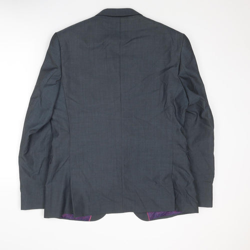 Gibson Mens Grey Wool Jacket Suit Jacket Size 46 Regular
