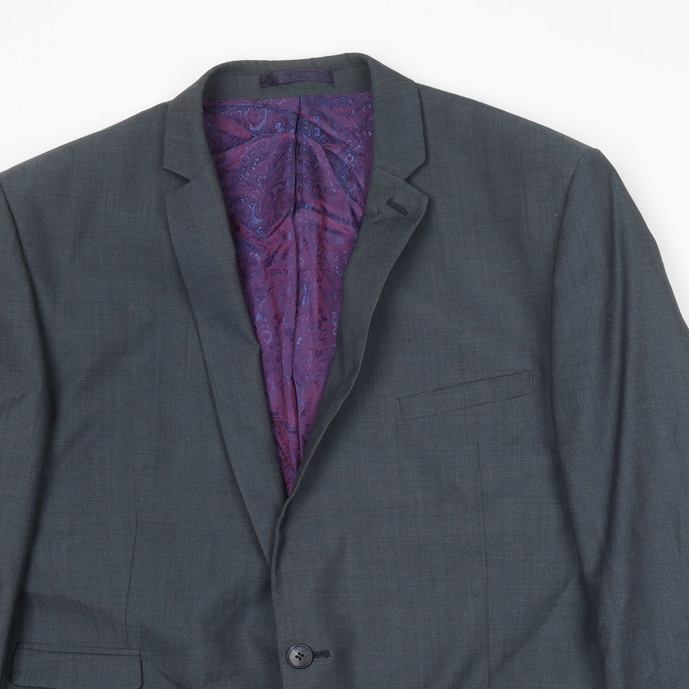 Gibson Mens Grey Wool Jacket Suit Jacket Size 46 Regular