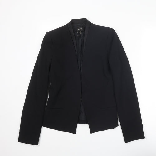 Mango Womens Black Jacket Blazer Size S Hook & Eye