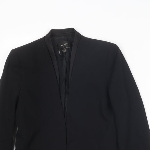 Mango Womens Black Jacket Blazer Size S Hook & Eye