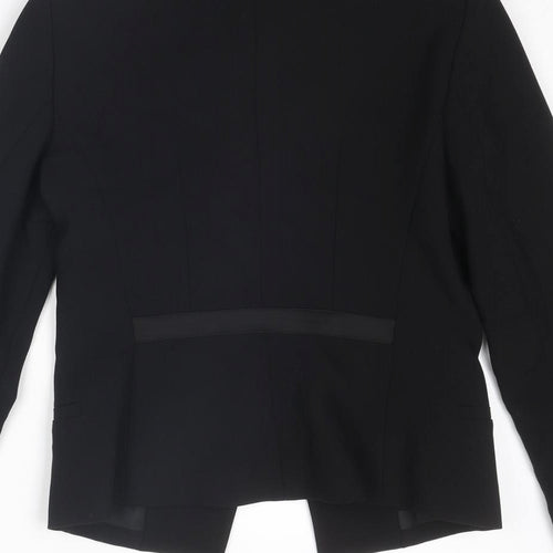 Mango Womens Black Jacket Blazer Size S Hook & Eye