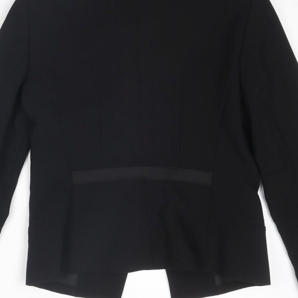 Mango Womens Black Jacket Blazer Size S Hook & Eye