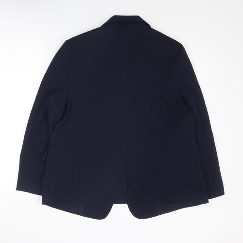 Marks and Spencer Womens Blue Polyester Jacket Suit Jacket Size 18