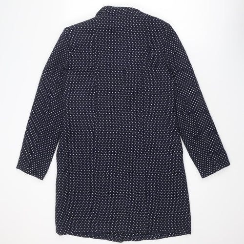 La Redoute Womens Blue Polka Dot Rain Coat Coat Size 10 Zip