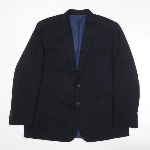 Marks and Spencer Mens Blue Polyester Jacket Suit Jacket Size 48 Regular