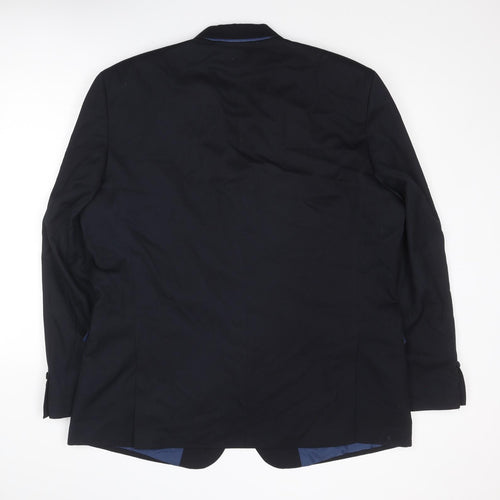 Marks and Spencer Mens Blue Polyester Jacket Suit Jacket Size 48 Regular