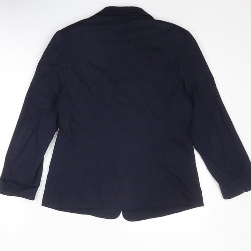 John Lewis Womens Blue Viscose Jacket Blazer Size 12