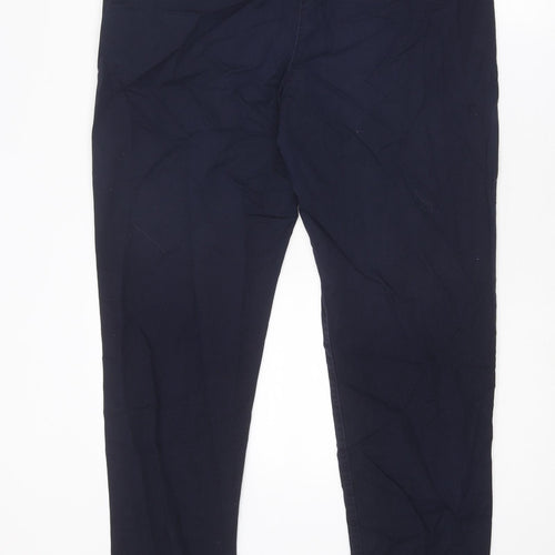 NEXT Mens Blue Cotton Chino Trousers Size 34 in Regular Zip