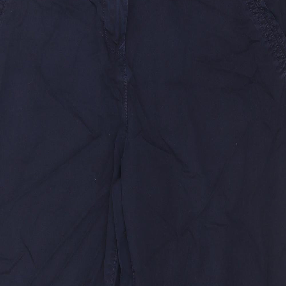 NEXT Mens Blue Cotton Chino Trousers Size 34 in Regular Zip