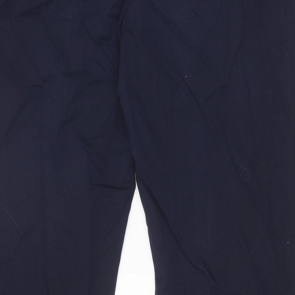 NEXT Mens Blue Cotton Chino Trousers Size 34 in Regular Zip