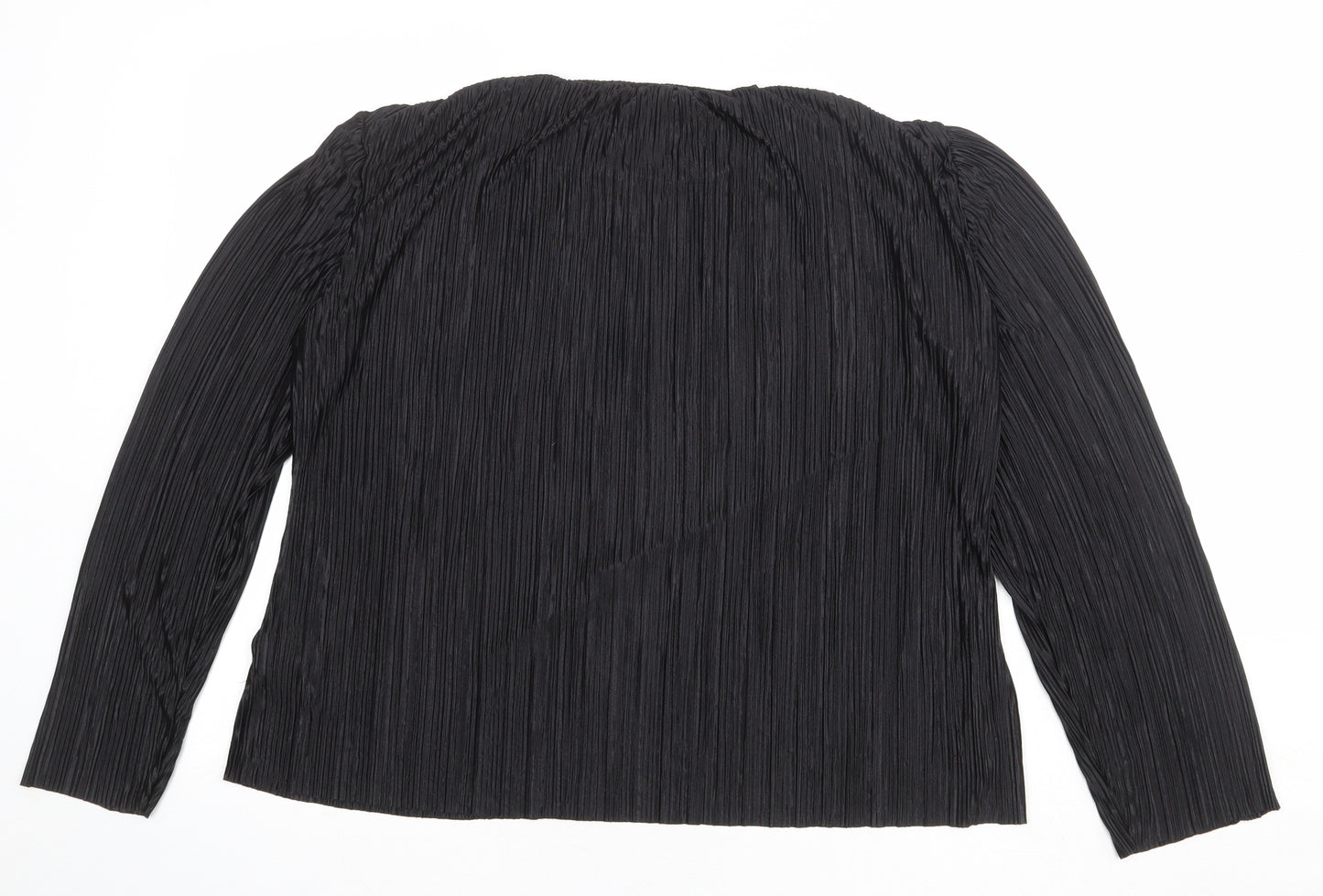 H&M Womens Black Polyester Basic Blouse Size M Cowl Neck