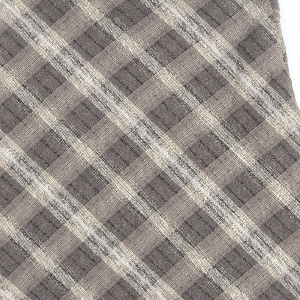 Marks and Spencer Womens Brown Plaid Polyester Swing Skirt Size 10