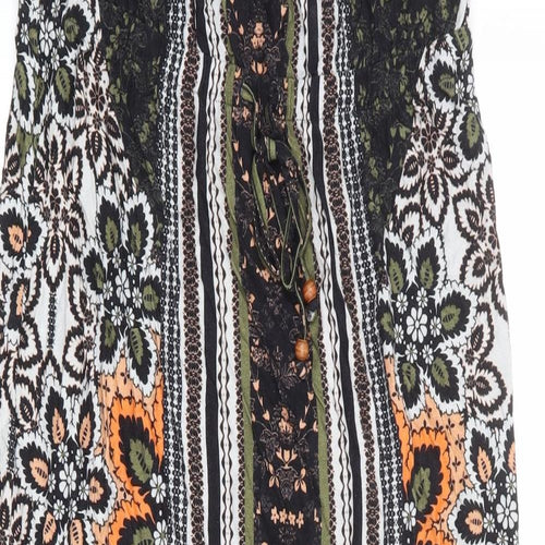 NEXT Womens Multicoloured Geometric Viscose A-Line Size 14 Off the Shoulder Pullover