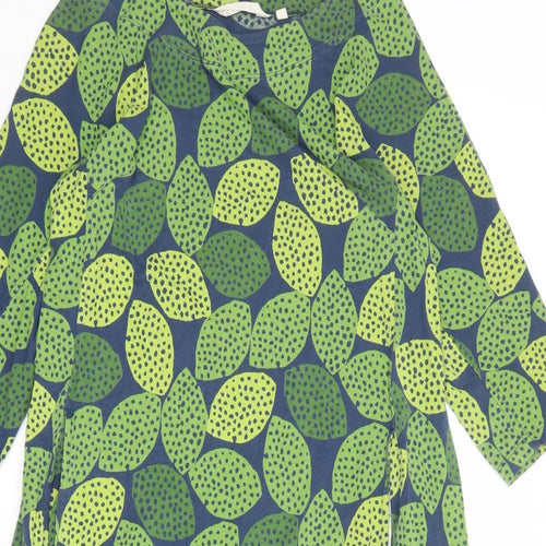 Seasalt Womens Multicoloured Geometric Cotton A-Line Size 8 Boat Neck Pullover