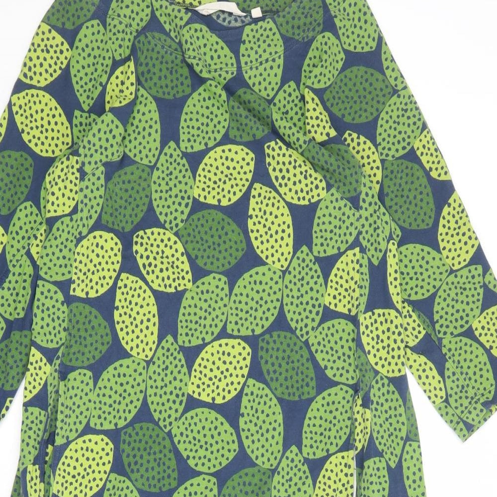 Seasalt Womens Multicoloured Geometric Cotton A-Line Size 8 Boat Neck Pullover