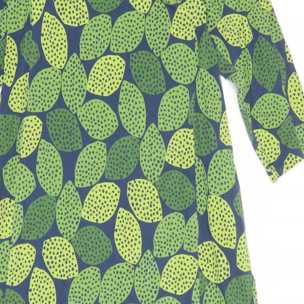 Seasalt Womens Multicoloured Geometric Cotton A-Line Size 8 Boat Neck Pullover