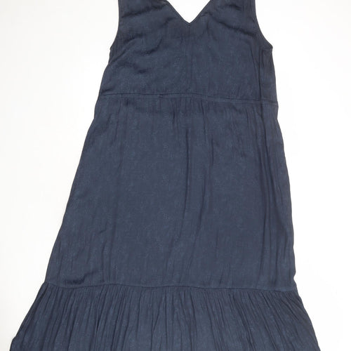 Per Una Womens Blue Polyester A-Line Size 12 V-Neck Pullover