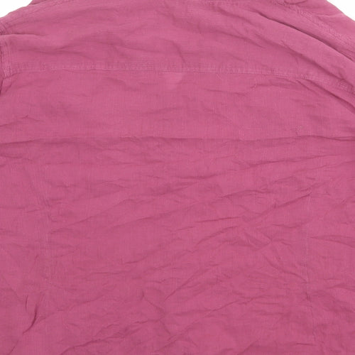 Monsoon Womens Purple 100% Cotton Basic Button-Up Size 20 Collared